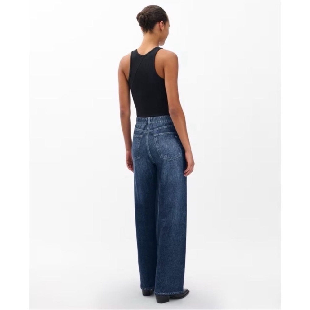 NWT Rag & Bone Miramar Wide-Leg Sweatpant Jeans Lenox Dark Blue Small - Picture 11 of 12